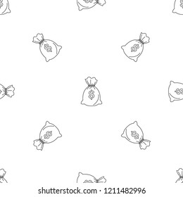 Money bag pattern seamless vector repeat geometric for any web design