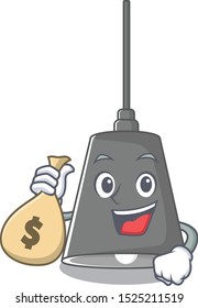 With money bag pendant lamp cartoon with mascot shape