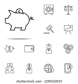 money bag pigeon icon. Finance And Chart icons universal set for web and mobile