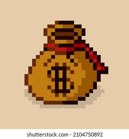 Money Bag Pixel Art Stock Vector (Royalty Free) 2104750892 | Shutterstock