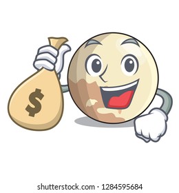 With money bag planet pluto in the cartoon form