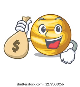 With money bag planet venus in the shape character