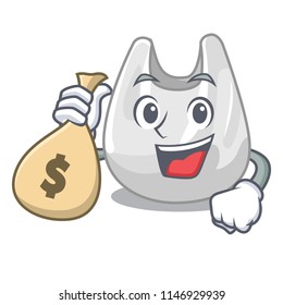 With money bag plastic bag character cartoon