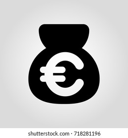 Money bag or pocket isolated flat vector icon
