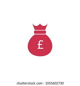 Money Bag with Pound Sign Vector Icon