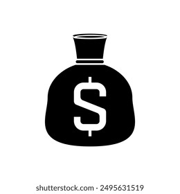 Money bag with a prominent dollar sign, symbolizing wealth and financial assets.