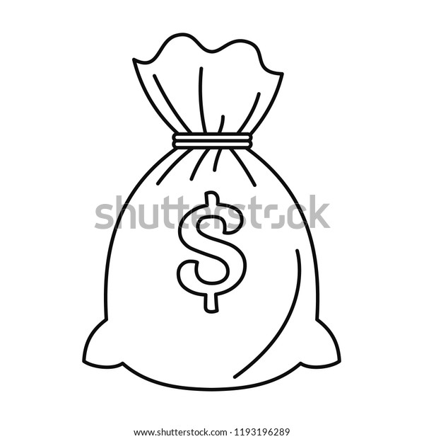 Vector De Stock Libre De Regalias Sobre Icono De Saco De Bolsa De