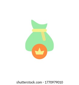 Money bag, sack icon. Simple color vector elements of video game icons for ui and ux, website or mobile application