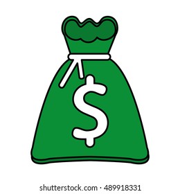 money bag sack icon vector illustration design