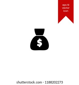 Money bag, sack vector icon