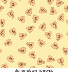 Money bag seamless background