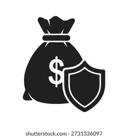 Geldbeutel mit Schild-Symbol für sichere Ersparnisse und finanziellen Schutz ein Symbol für Bankversicherung und sichere Anlage