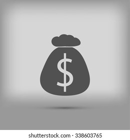 Money bag sign icon