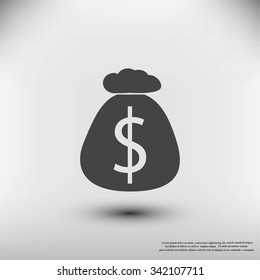 Money bag sign icon