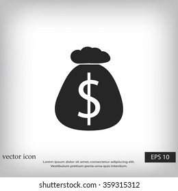 Money bag sign icon
