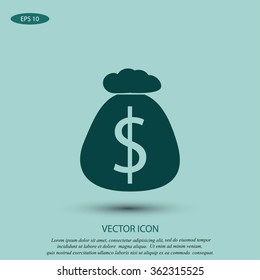 Money bag sign icon