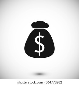 Money bag sign icon