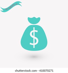 Money bag sign icon