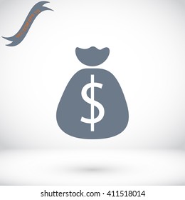 Money bag sign icon