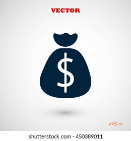 Money bag sign icon