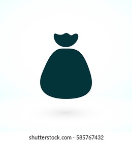 Money bag sign icon, flat design best vector icon