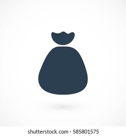 Money bag sign icon, flat design best vector icon