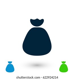 Money bag sign icon, flat design best vector icon