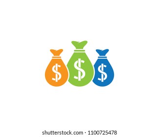 Money bag symbol vector icon