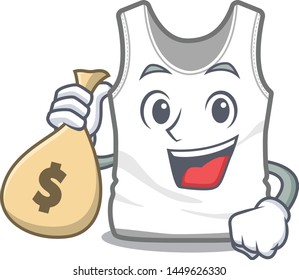 With money bag undershirt in the a mascot shape