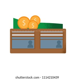 Money in the bag vector.
