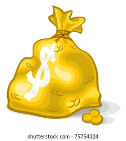 Money bag, vector
