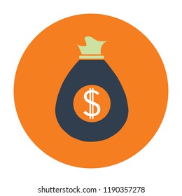 Money bag vector flat icon