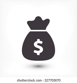 Money bag . vector icon 10 EPS