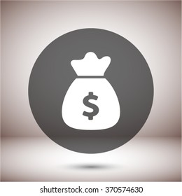 Money bag . vector icon 10 EPS