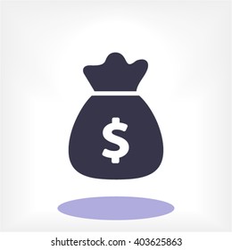 Money bag . vector icon 10 EPS