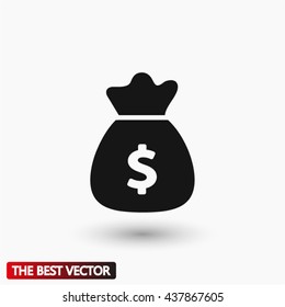 Money bag . vector icon 10 EPS