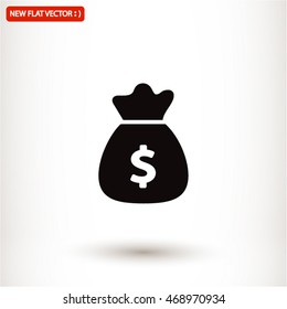Money bag . vector icon 10 EPS