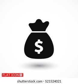 Money Bag . Vector Icon 10 EPS