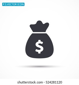 Money bag . vector icon 10 EPS
