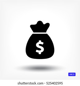 Money bag . vector icon 10 EPS