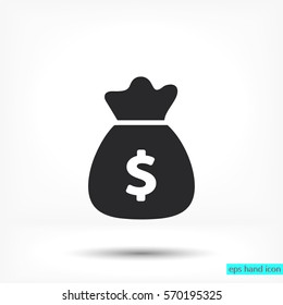 Money bag . vector icon 10 EPS