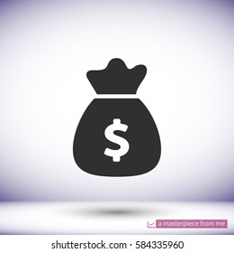Money bag . vector icon 10 EPS
