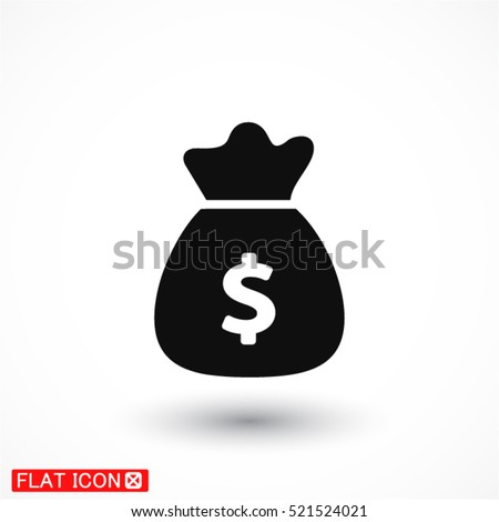 Money bag . vector icon 10 EPS