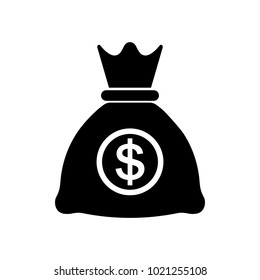 Money bag vector icon.