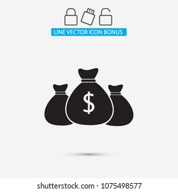 Money bag Vector icon