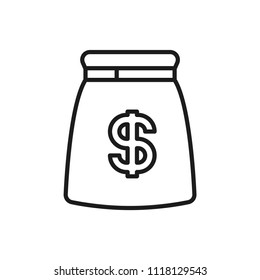 money bag vector icon