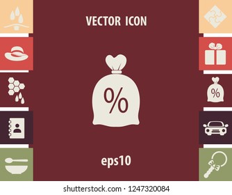Money bag vector icon