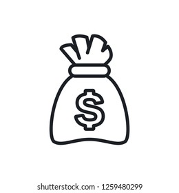 money bag vector icon