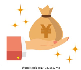 Money bag vector icon