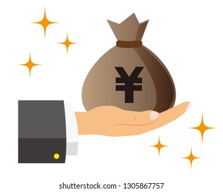 Money bag vector icon